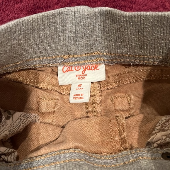 CAT &JACK STRAIGHT KHAKI PANTS BOY 4T - Picture 3 of 3